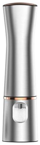 Molinillo de pimienta eléctrico,Molinillo de pimienta automático | Molinillo de pimienta de acero inoxidable eléctrico - Salero y pimentero con aspereza ajustable, utensilio de cocina con pilas para s