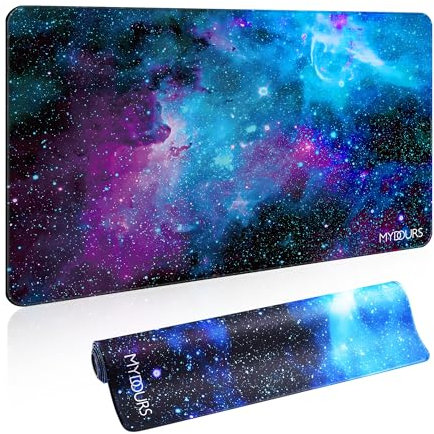 Mydours 1000 x 600 mm Grand Tapis de Souris - Tapis de Souris Gamer, Tapis Souris Antidérapant en Caoutchouc et Tissu, Sous Main pour le Bureau, l'écriture et la Maison (Univers)