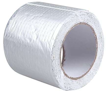 Mobestech Waterproof Butyl Rubber Repair Tape 10cm x 5m Aluminum Foil Roof Repair Tape for Home and Pipeline Sealing Heavy Duty