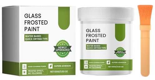 GNAUMORE Badezimmer Milchglas Farbe,Wasserdichter Glaslack,Milchglasfarbe die Privatsphäre von Fenstern,Frost-Sprühfarbe für Glas,Milchglasfarbe Frost-Sprühfarbe für Glas Frost-Sprühfarbe 100g