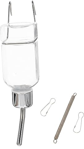 BESTonZON Hanging Pet Water Bottle Automatic Pet Water Dispenser Roller Ball Drinking Fountain for Dog and Rabbit Outdoor Travel Use Leak Design