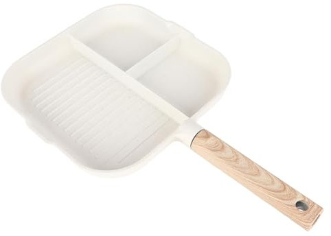 Gsycle 3 in 1 geteilte Bratpfanne, Nicht -Stick -Multifunktions -Eierpfannkuchen -Pfannkuchen -Getopf zum Frühstück Hanberger Egg Steaks Grill Käse