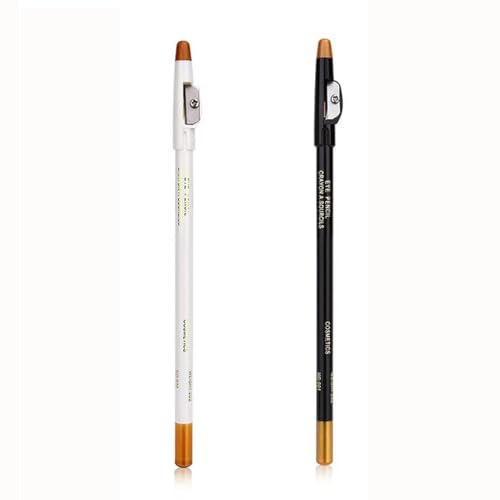 Bessy shop Bartfüllstift für Männer,2 Stück Professioneller Bartstiftfüller,Barber Pencil Bart Tracer Pencil Ausgestattet mit Spitzer,Bartformer,Styling-Kantenwerkzeug(Schwarz, weiß)