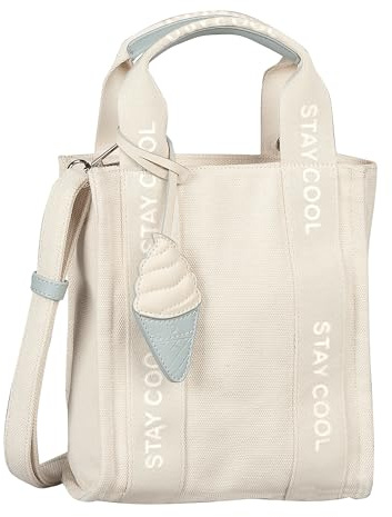 TOM TAILOR shopper bag Azura Zip Shopper Beige creme-white