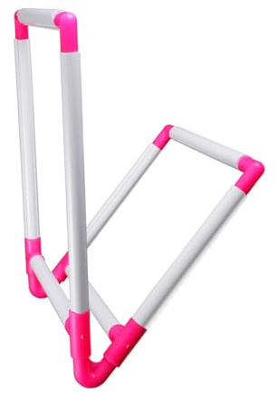 EPIGEIST Large PVC Embroidery Hoop Stand with Clamp for Cross Stitch and Quilting Projects Tabletop Frame Holder for Needlework Crafting Easy to Assemble and Space-Saving Design