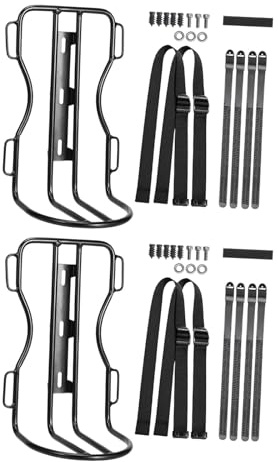 kowaku 2 Set Universal Front Fork Bike Rack Aluminum with Adjustable Straps Luggage Carrier Racks