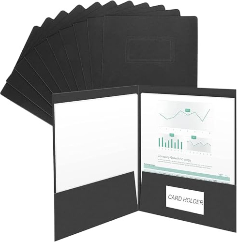 10 Stück Kraft Dokumentenmappe Mappe A4 Ordner Set Aktenordner Recycling-Karton DIN A4 Aufbewahrungsmappe Bewerbungsmappen Präsentationsmappe A4 POP Mappen für Schule, Uni, Projekt, Business