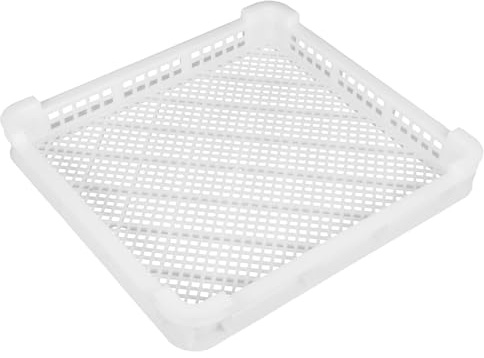 CALLARON Aquatic Product Quick Freezing Basket Plastic Tray 370X350X60Mm White for Seafood Freezer Organiser and Drying