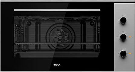 Teka HSF 900 - Horno Multifunción de 90 cm, Sistema de limpieza HydroClean ECO, 7 Funciones de Cocinado, 5 Alturas de Cocinado, Puerta 2 Cristales, Color Acero Inoxidable