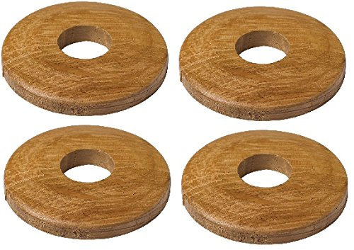 4 x WS2 Medium/Lacquered O' SO EEZY Solid Oak Pipe Surround Overall Size: 45mm to Suit 15MM Pipes - Laser Cut - EASYFIT