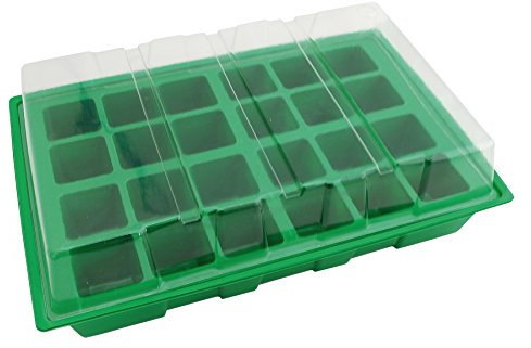 ALTADEX Biotop Kit semillero de plástico de 24 macetas de 4 x 4 cm (con Tapa y Bandeja, 35 x 23,5 cm), Multicolor, 1x1x1 cm, B2011