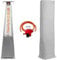 BU-KO Chauffage Gaz Terrasse | Extérieur: Jardin, Camping, Barbecue | Radiateur de Conception pyramidale au Propane - 13kw | Roues | Cheminée en Acier Inoxydable GPL