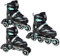 CROXER Optima 3in1 Inline Skates Triskates Rollschuhe Inliner für Kinder Erwachsene verstellbar (Black/Mint, 39-42 (24cm-26,5cm))