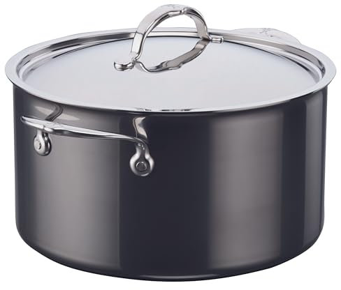 Hestan - NanoBond Collection - Titanium Stainless Steel 8-Quart Stock Pot with Lid - Toxin, PFAS, & Chemical Free Clean Cookware, Induction Cooktop Compatible
