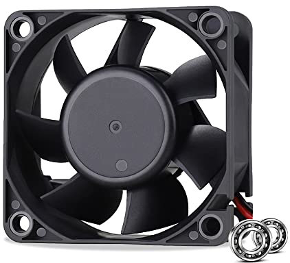 GDSTIME 60mm 24V Fan 60 x 60 x 25mm Cooling Case Fan Dual Ball Bearing Brushless 4500 RPM High Speed PC Fans 2 Pin For Game Console 3D Printer wine chassis Ventilation