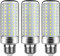 tebio Bombillas LED de Maíz E27 25W 6000K Blanco Frío 2500LM, Equivalente a 200W Incandescente, Bombillas LED de Vela No Regulables, para lámparas de techo y candelabros, Pack 3