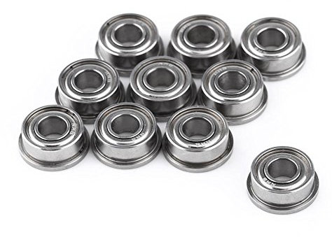 Oumefar lanschkugellager 10Pcs Deep Groove Kugellager Miniatur doppelt abgedichtete Führungslager Langlebige gerippte kleine Stahllager für 3D Druckerrad 4 * 9 * 4 mm