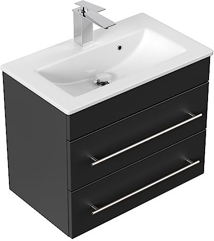 emotion Badmöbel Mars 500 Slimline SoftClose schwarz