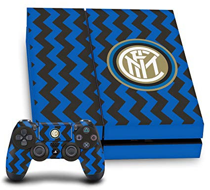 Head Case Designs Licenza Ufficiale Inter Milan in Casa 2020/21 Kit Crest Vinile Sticker Gaming Pelle Adesivo Compatibile con Sony Playstation 4 PS4 Console And DualShock 4 Controller Bundle