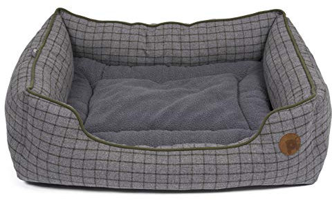 Petface Hundebett, quadratisch, Moosgrün