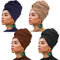 XTREND Stretch-Jersey-Kopfband, gestrickt, Turban, urbanes Haarband, Schal, modisch, einfarbig, atmungsaktiv, ultraweich, extra lang, für Damen, Schwarz, Kaffee, Marineblau, Kamel, Einheitsgröße