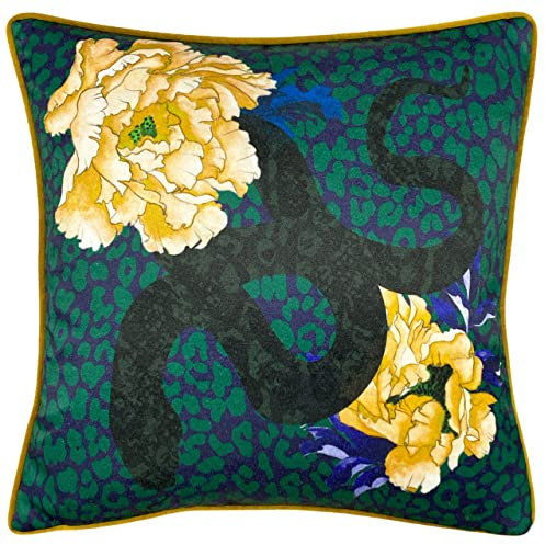 furn. Serpentine Cushion Cover, Polyester, Royal Blue/Teal