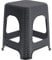 KADAX Hocker aus Kunststoff, Tritthocker bis 120 kg, Rattanhocker mit Antirutschfüßen, Badhocker, Wohnhocker, Leichter Sitzhocker, Gartenhocker, Schemel (Anthrazit)