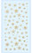 NEU SOFTY 3-D Sticker/Aufkleber, Stern, gold, 1 Bogen
