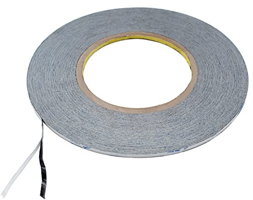 ANDSHUAI 3mm Nastro biadesivo,Biadesivo sottile,Adesivo biadesivo extra forte,Nastro bi-adesivo forte,per riparazioneSmartphone,Tablet,strisce luminose a LED,1 rotolo da 50 metri