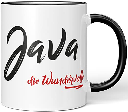 JUNIWORDS Tasse, Java, die Wundervolle, Schwarz (5248655)
