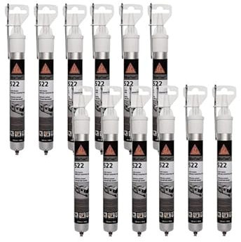 SIKA Lot de 12 colles Mastic Sikaflex 522 Caravan - Blanc - 100ml