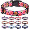 HQYDDMI Hundehalsband, Weich & Komfort Nylon Hunde Halsband, verstellbar für Katze, Welpen, kleine, mittelgroße und große Hunde, mit Blumen Muster(Floral B,XS)