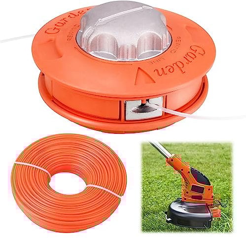 ACTOYS - Decespugliatore a testa di filo in alluminio con filettatura sinistra M10, testa in alluminio ispessita senza testa di smontaggio. Testa tagliaerba con testa in nylon da 2,4 mm x 30 m
