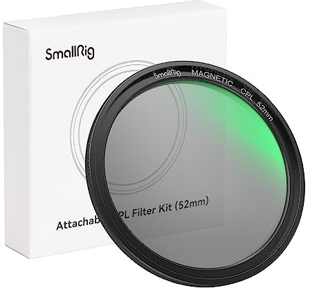 SMALLRIG 52mm CPL Filter Magnetischer Zirkular Polarisations Filter, HD Optisches Glas, 28 lagiger, Zirkular Polarisationsfilter, CPL Ultra Slim Rahmen, KEIN Schraubgewinde – 4216