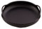 Point-Virgule Servierschale Design rund aus Metall, perfekt zum Präsentieren von Snacks und kleinen Gerichtenmatte schwarz, 16cm