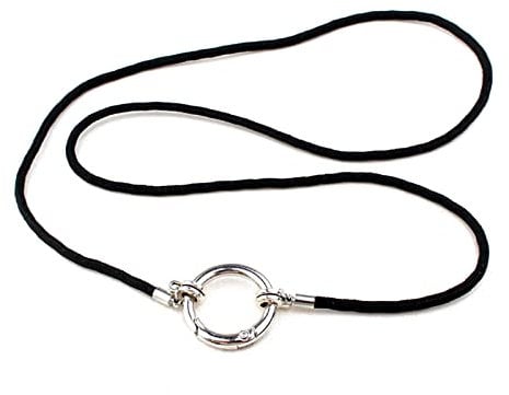 BHUEHSS Eyeglass Holder Necklace Ring Simple Glasses Holder Strap Chain Sunglasses Holder Anti-lost Cord Necklace for Women Men BK#