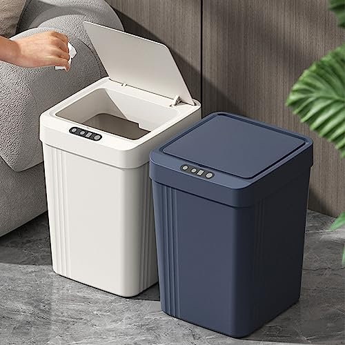 Automatic Touchless Trash Can, 13L Motion Sensor Trash Can Smart Garbage Can Battery-Powered with Lid for Kitchen Bathroom Bedroom Living Room Office