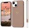 Mitetabo für Handyhülle iPhone 14 Hülle Gold Liebesherz,Mädchen iPhone 14 Case Weich Silikon Slim Stoßfest Kratzfeste Süßes Gold Love Schutzhülle für iPhone 14 6.1 Braun