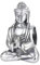 Streetculture Indien Buddha Siddhartha Gautama Religion - Bettelarmband Kette Anhänger Schmuck Dekoration Zubehör 925 Silber