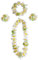 duoyif Hawaiiketten Hawaii Blumen Kette Blumenketten Hawaiian Kette Haarband Armbänder Hula Lei Hawaiiketten Blumenkette Für Hochzeit Cheerleading Fußball Jubelnde Sportspiele Strandpartys (O weiß)