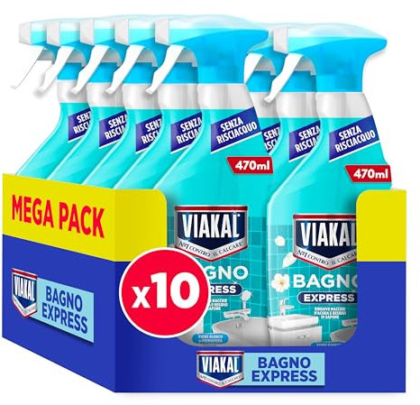 Viakal Doccia Express Fiori Eleganti, 470ml, Senza Risciacquo, Pulizia Scintillante In Una Sola Passata