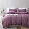 Herside 135x200 Bettwäsche Lila Rüsche Böho Bettwäsche Sets 2-Schicht Dunkelviolett Rüschen Design Weich Mikrofaser Bettbezug 1 Kissenbezüge 80x80 mit Reißverschluss (Lila, 135 x 200 cm)