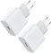 HECHOBO 20W [2-Pack] Compatible para iPhone Rápida Cargador USB C, para iPhone 16, 16ProMax, 16Pro, 15, 15Pro, 15ProMax, 14 Pro MAX, 13, 12, 11, SE, iPad, Galaxy, Pixel, Cargador USB C de 20W