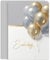 10x Einladungskarten Weiß Grau Gold Luftballons mit Umschlägen Klappkarten Einladung Männer Erwachsene Party Geburtstag Umschläge elegant Hochzeit Jubiläum 20 30 40 50 60 70 80 90 Luftballon