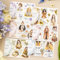 Rub On Transferaufkleber 12 Blätter Sticker Blumen Scrapbook Zubehör Deko Bullet Journal Zubehör für DIY Basteln Scrapbooking, Planer, Album,Bullet Journals DIY Arts and Crafts