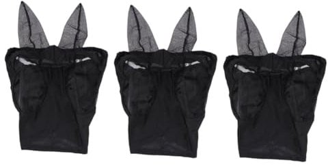 Yardwe 3st Mückenschutzmaske Pferdekopf Netz Pferdemaske Pferdefliegenmaske Pferdekopf Mesh Fliegenschutzmaske Maske Aus Pferdenetz Pferdegesichtsmaske Pferdekopf-mesh-Maske Masken