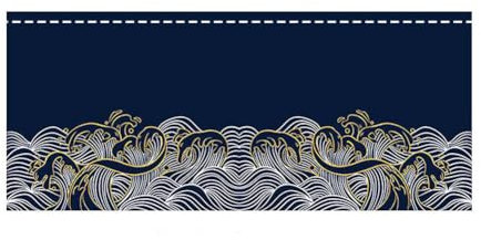 Jingyun Japanese Sushi Bar Noren Doorway Curtain Door Curtain, Sushi Bar Doorway Short Noren, Half Cut Hanging Short Curtains-BB18