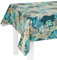 LILENO HOME Tischdecke abwaschbar als Meterware 220x140cm (Schnittkante) in Farn blau Motiv - Wachstuchtischdecke wasserabweisend ideal als Tischtuch o. Tischläufer für Bierzeltgarnitur