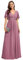 Ever-Pretty Women's Chiffon V Neck Short Sleeves Appliques Prom Evening Dresses Orchid 12UK