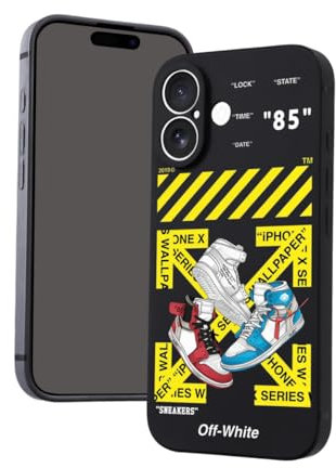 dllaojias Cool Phone Case for iPhone 16 Case for Boys Men Basketball Sneaker Street Aesthetic Shockproof Sports Designer Cases Compatible with iPhone 16